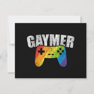 Gaymer Rainbow Flag Gaming Lesbisch Homo Biseksuee Feestdagenkaart
