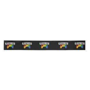 Gaymer Rainbow Flag Gaming Lesbisch Homo Biseksuee Satijnen Lint