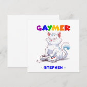 Gaymer - Rainbow Gaming Cat met Console | LGBTQ (Voorkant / Achterkant)
