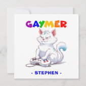 Gaymer - Rainbow Gaming Cat met Console | LGBTQ (Voorkant)