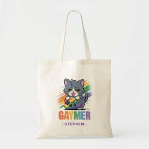 Gaymer - Rainbow Gaming Cat met Console LGBTQ 2 Tote Bag