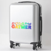 Gaymer | Rainbow Schaduw Funny Gay Pride Sticker (Koffer)