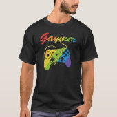 Gaymer | Rainbow Video Game Controller | Gaming T-shirt (Voorkant)