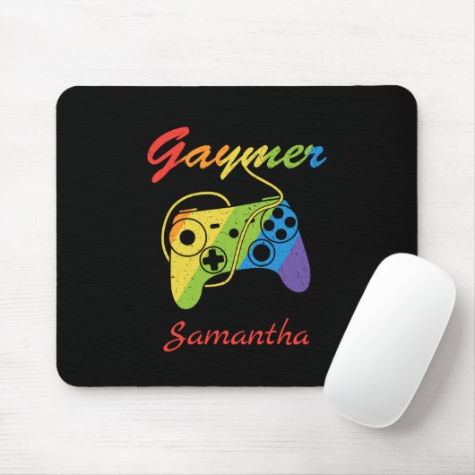 Gaymer | Regenboogvideogame-controller | Gokken Muismat (Met muis)