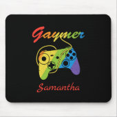 Gaymer | Regenboogvideogame-controller | Gokken Muismat (Voorkant)