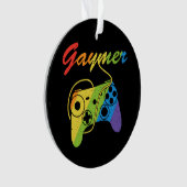 Gaymer | Regenboogvideogame-controller | Gokken Ornament (voorkant)