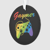 Gaymer | Regenboogvideogame-controller | Gokken Ornament (voorkant)