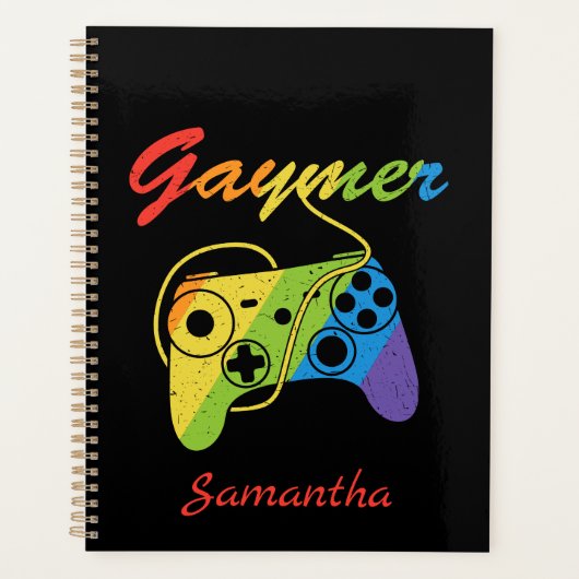 Gaymer | Regenboogvideogame-controller | Gokken Planner (Voorkant)