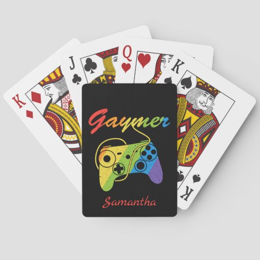 Gaymer | Regenboogvideogame-controller | Gokken Pokerkaarten (Achterkant)