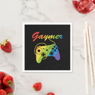 Gaymer Regenboogvideogame-controller Gokken Servet