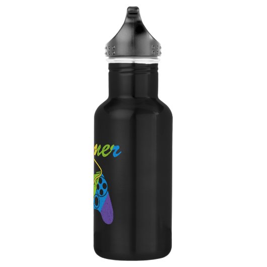 Gaymer | Regenboogvideogame-controller | Gokken Waterfles (Rechts)