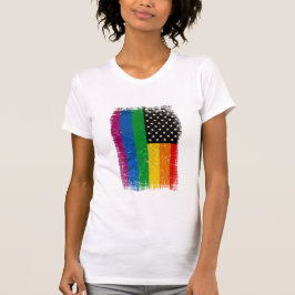 Gaymericaanse Pride Vlag Vintage T-shirt