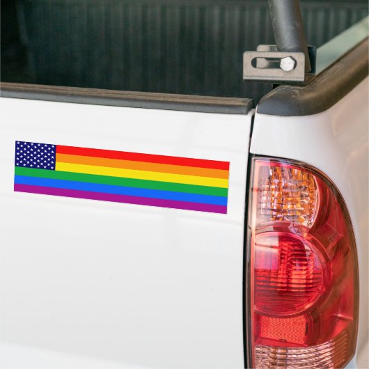 Gaymerican Pride Bumpersticker (Op Truck)