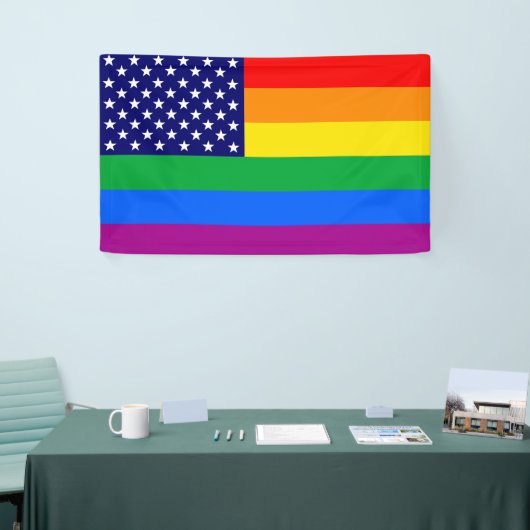 Gaymerican Pride Flag Spandoek (Beurs)