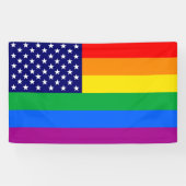 Gaymerican Pride Flag Spandoek (Horizontaal)