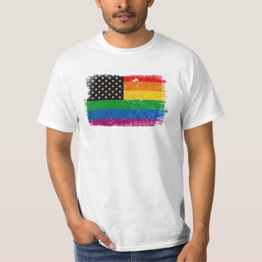 Gaymerican Pride Flag T-shirt (Voorkant)