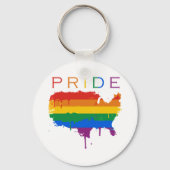 Gaymerican Pride Sleutelhanger (Voorkant)