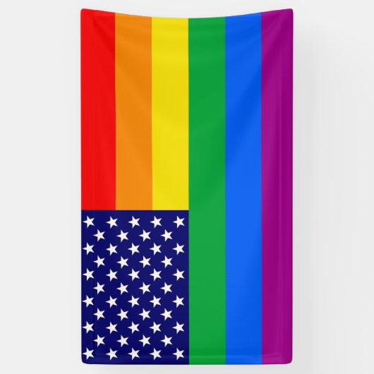 Gaymerican Pride Spandoek (Verticaal)