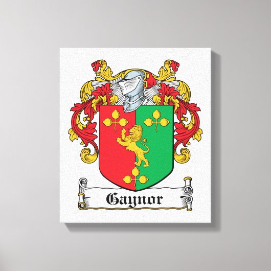 Gaynor Family Crest Canvas Afdruk (Voorkant)
