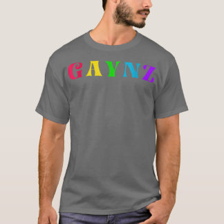 Gaynz Gay Gym Sport Queer LGBQT Colorful Quote T-shirt