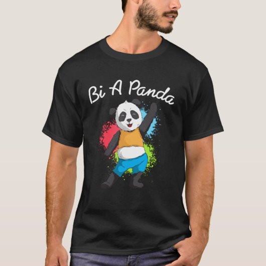Gaypride Bi Panda Beer LGBT Gay Lesbisch Biseksuee T-shirt (Voorkant)