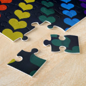 Gays Colors Heart Rainbow Pattern Verschillend LGB Legpuzzel (Zijkant)