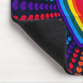 Gays Colors Heart Rainbow Pattern Verschillend LGB Muismat (Hoek)