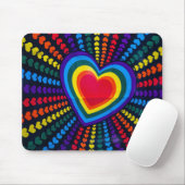 Gays Colors Heart Rainbow Pattern Verschillend LGB Muismat (Met muis)
