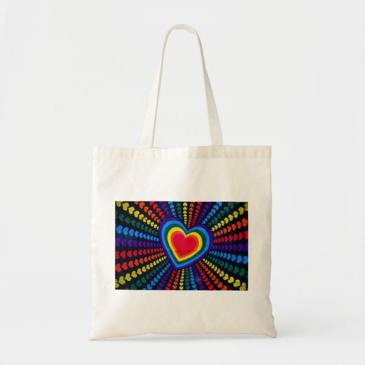 Gays Colors Heart Rainbow Pattern Verschillend LGB Tote Bag (Voorkant)