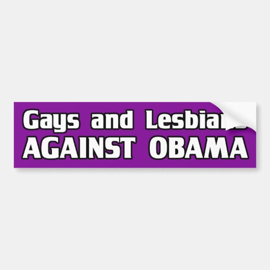 Gays en lesbiennes tegen de bumpersticker Obama (Voorkant)
