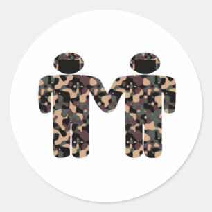 Gays in uniform ronde sticker
