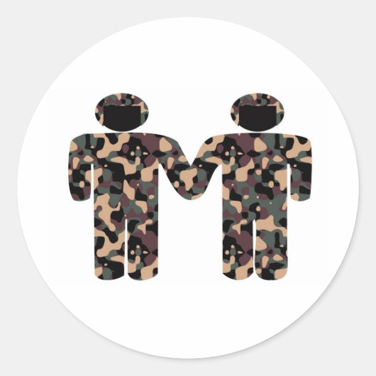 Gays in uniform ronde sticker (Voorkant)