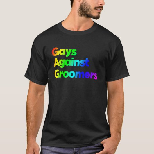 Gays tegen groomers t-shirt (Voorkant)