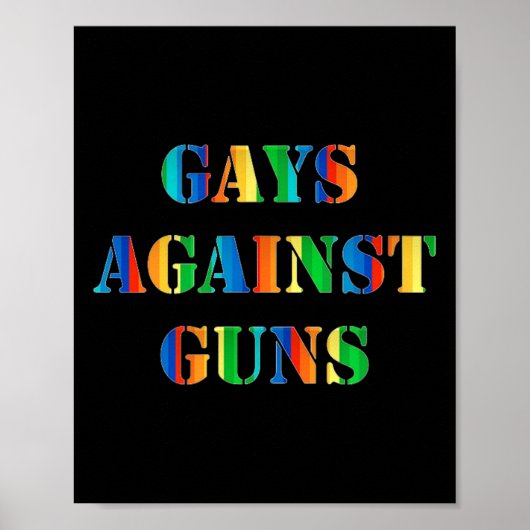 Gays tegen Pistolen Regenboogprotesten Poster (Voorkant)
