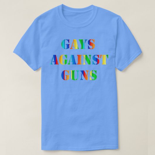 Gays tegen Pistolen Regenboogprotesten T-shirt (Design voorkant)