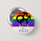 GAYS voor Palin Ronde Button 5,7 Cm (Voorkant /achterkant)