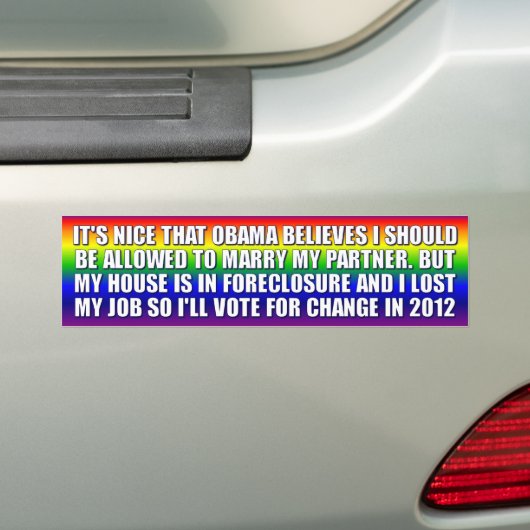 GAYS VOOR ROMNEY BUMPERSTICKER (Op auto)