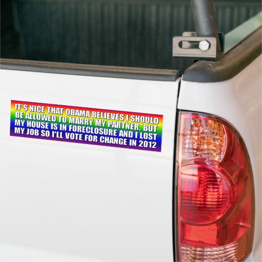 GAYS VOOR ROMNEY BUMPERSTICKER (Op Truck)