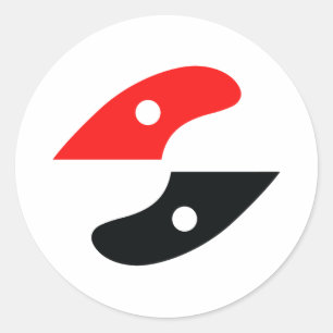 GaySurfers.net LOGO (vinnen) Ronde Sticker