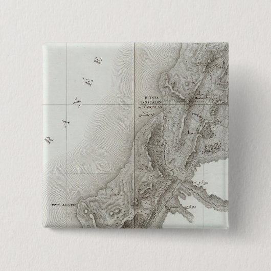 Gaza, Israël Vierkante Button 5,1 Cm (Voorkant)