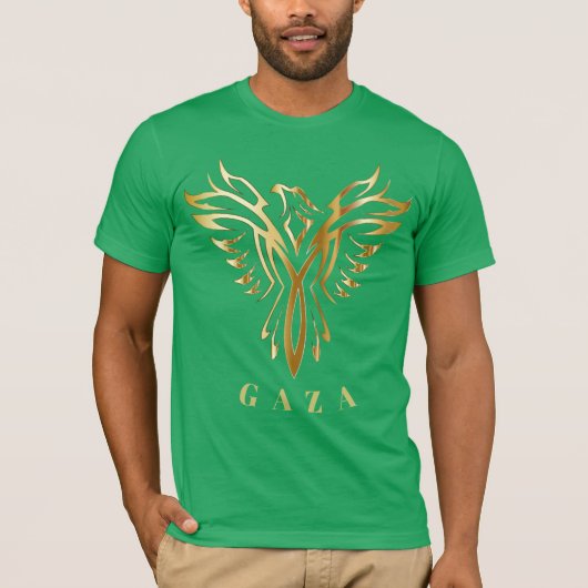 Gaza Phoenix gouden vogel logo shirt (Voorkant)