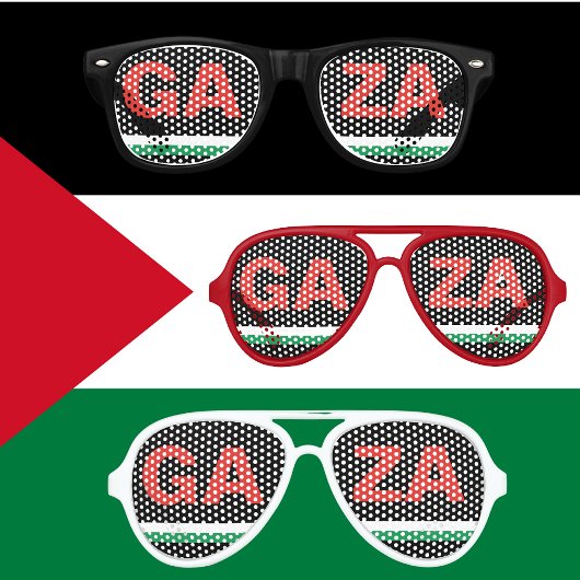 Gaza Stad Palestina vlag kleuren partij tinten Aviator Zonnebril