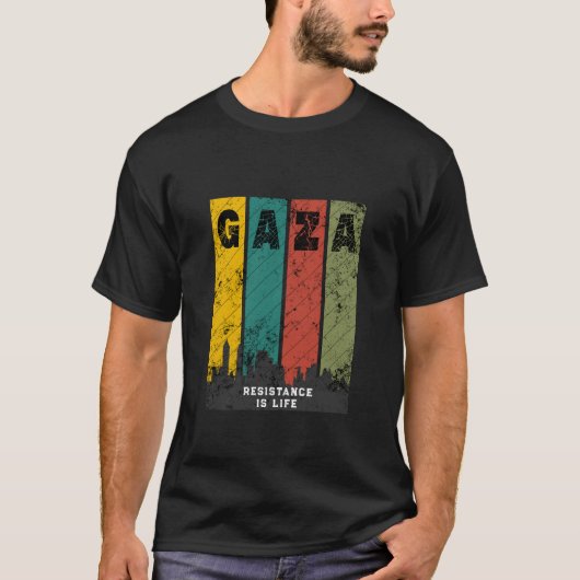 GAZA Vintage in nood T-shirt | Solidariteit (Voorkant)