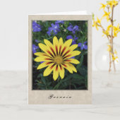 Gazania - BloemenReeks Kaart (Gele Bloem)