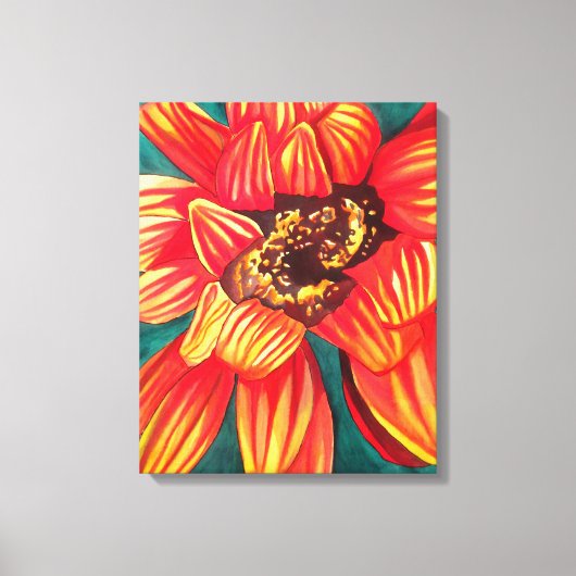 Gazania South African flower fine art Canvas Afdruk (Voorkant)