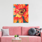 Gazania South African flower fine art Canvas Afdruk (Insitu (Woonkamer))