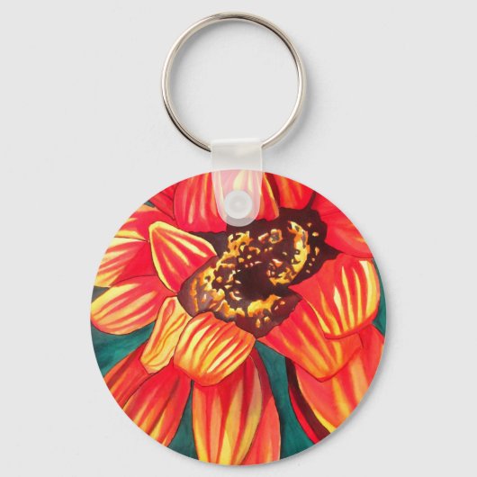 Gazania woestijnbloemkunst door Sacha Grossel Sleutelhanger (Voorkant)