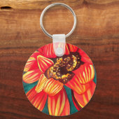 Gazania woestijnbloemkunst door Sacha Grossel Sleutelhanger (Voorkant)