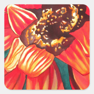 Gazania woestijnbloemkunst door Sacha Grossel Vierkante Sticker