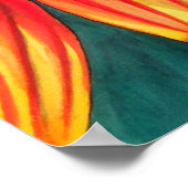 Gazania Zuid-Afrikaanse waterverf Poster (Hoek)